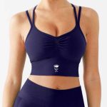 woman's leggings and bra gym set