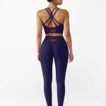 woman's leggings and bra gym set