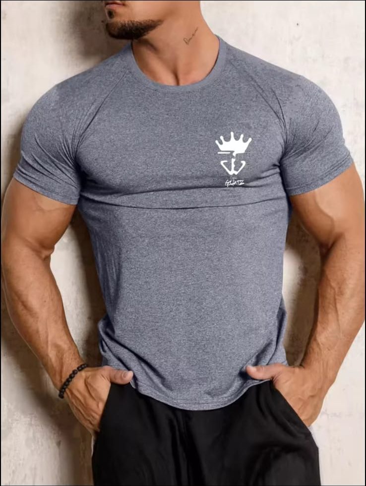 WhatsApp Image 2026-04-13 at 17.20.06 Gym Giantz Muscle Fit T-Shirt – Grey Edition - Image 1